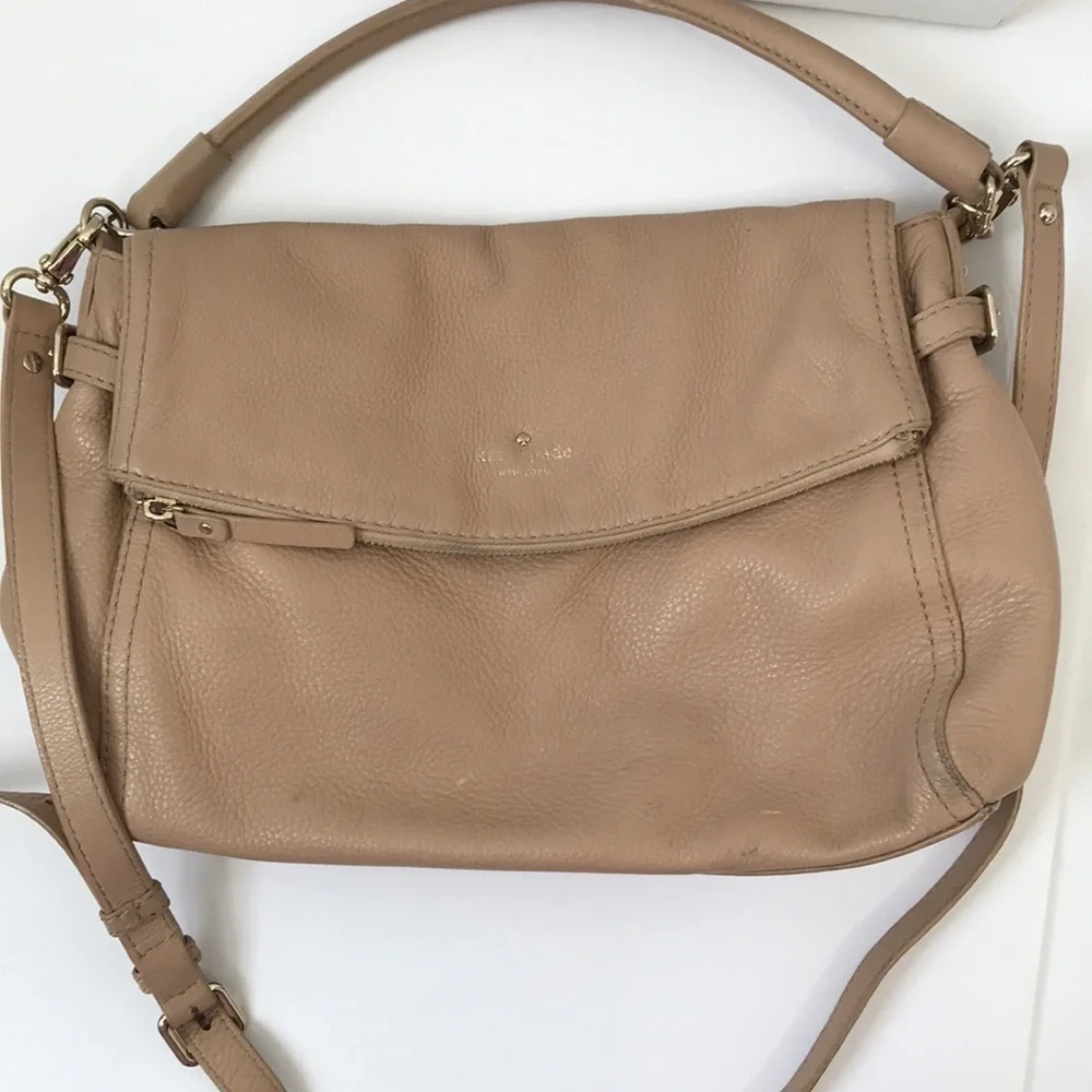 KATE SPADE Cobble Stone Little Minka Cream Shoulder Bag